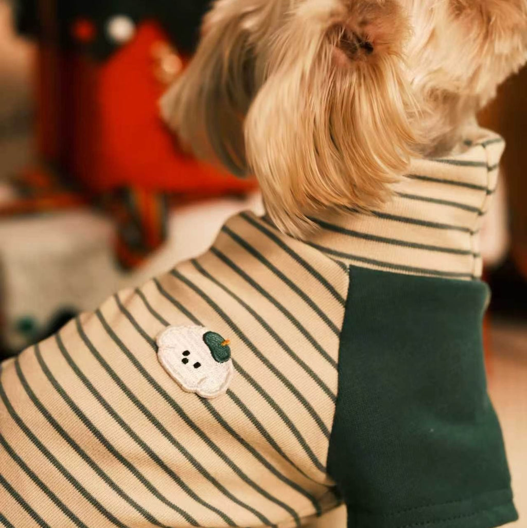 Striped Raglan Sleeve Pet Base Layer Sweatshirt