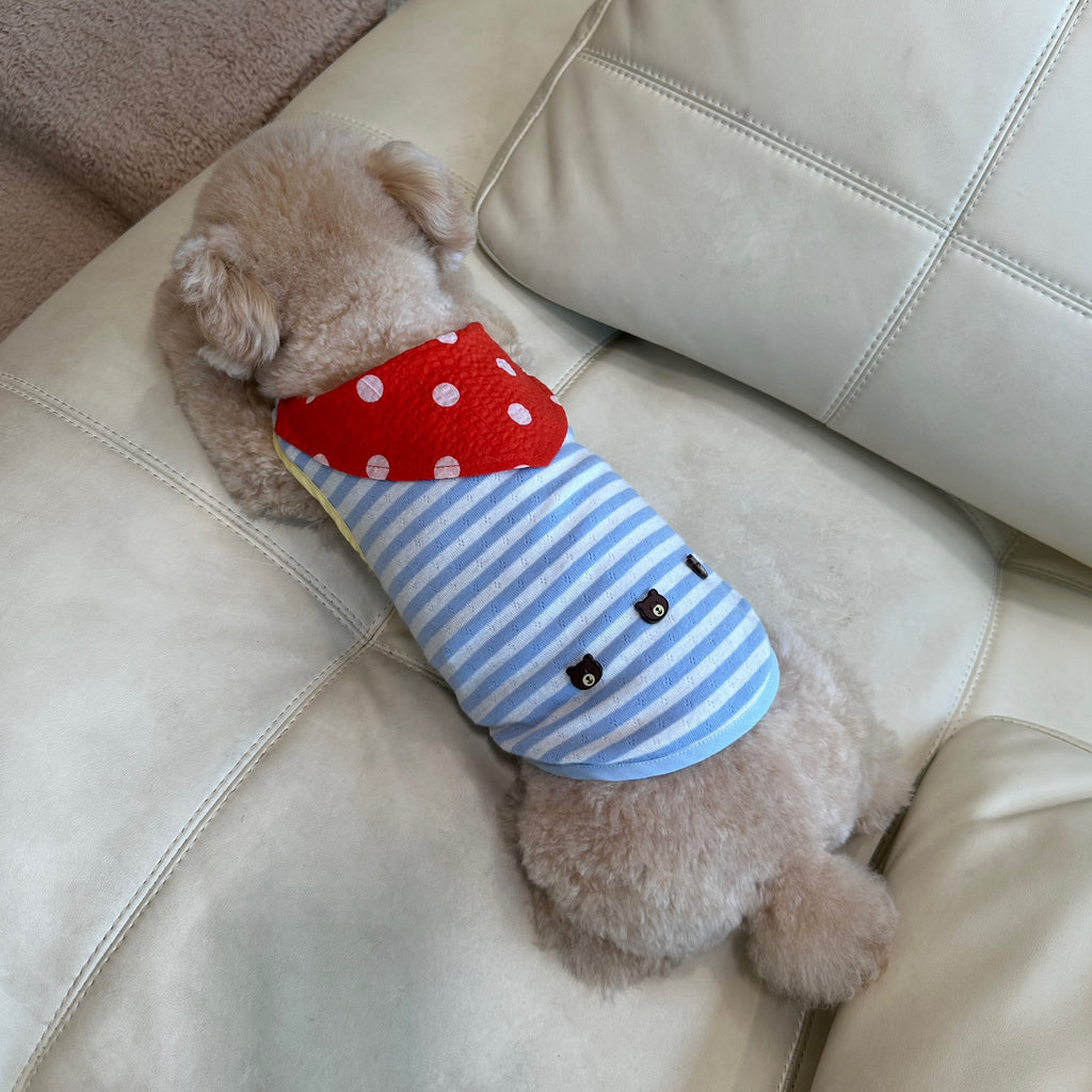 Little Bear Duty Sailor Stripe Cooling Pet Tank