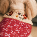 New Year Embroidered Thick Pet Cardigan Sweater