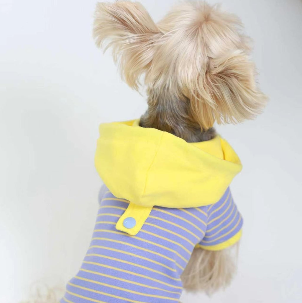 Striped Hooded Pet Sweatshirt