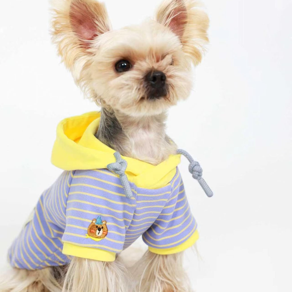 Striped Hooded Pet Sweatshirt