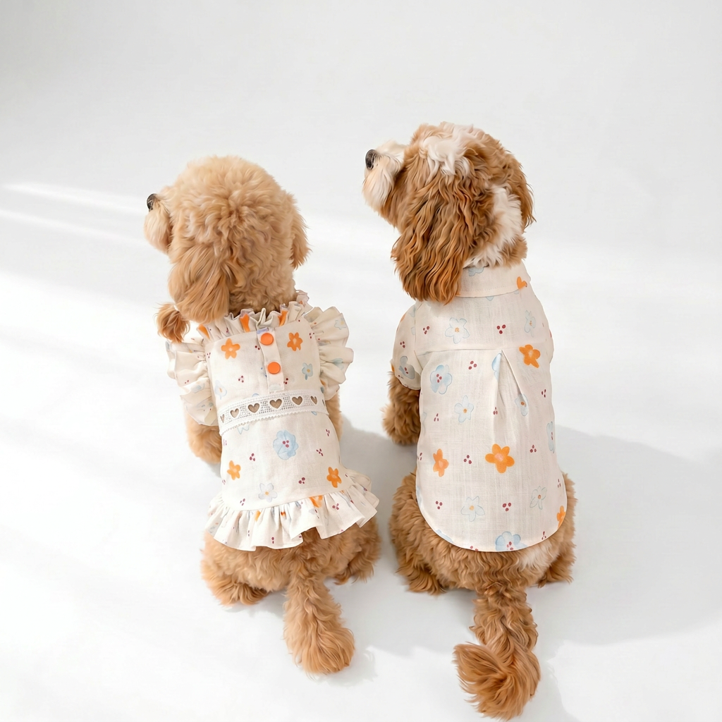 Coastal Village Summer Linen-Blend Pet Shirt & Dress
