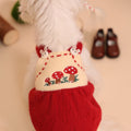 Mushroom House Lightweight Fleece Knit Pet Dress