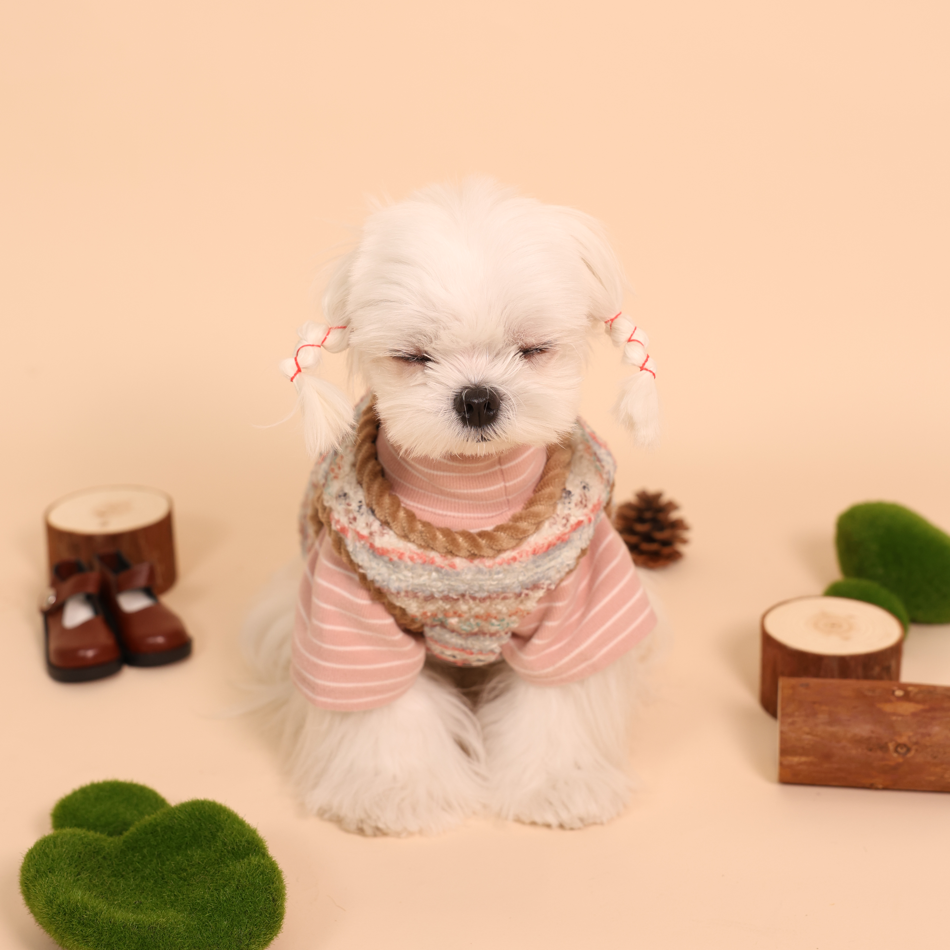Forest Adventure Plush Fleece Bear Pet Vest