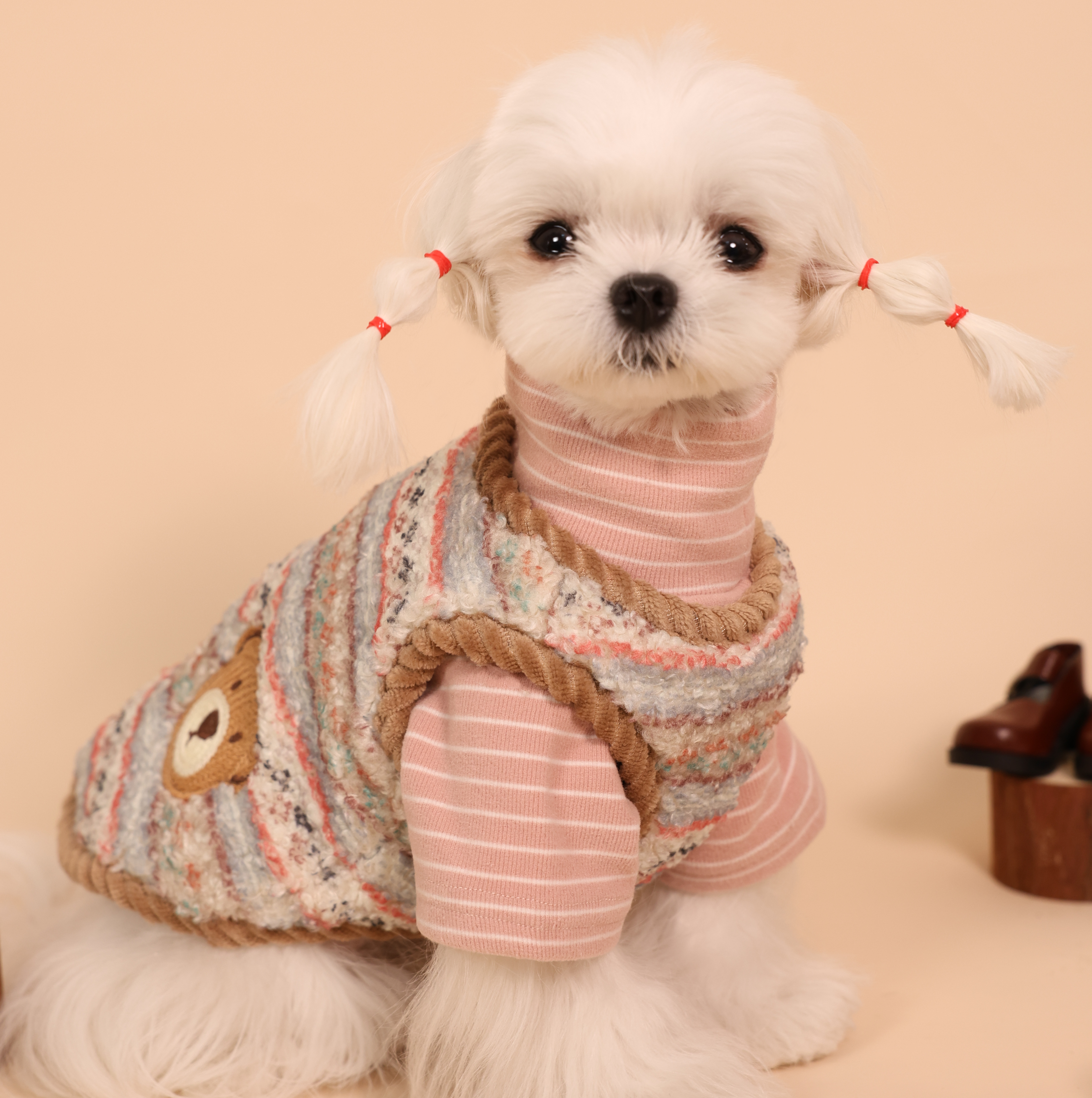 Forest Adventure Plush Fleece Bear Pet Vest