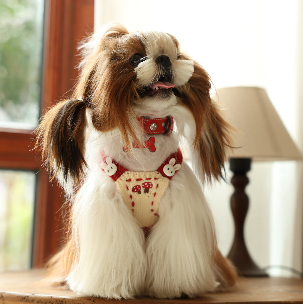 Mushroom House Lightweight Fleece Knit Pet Dress