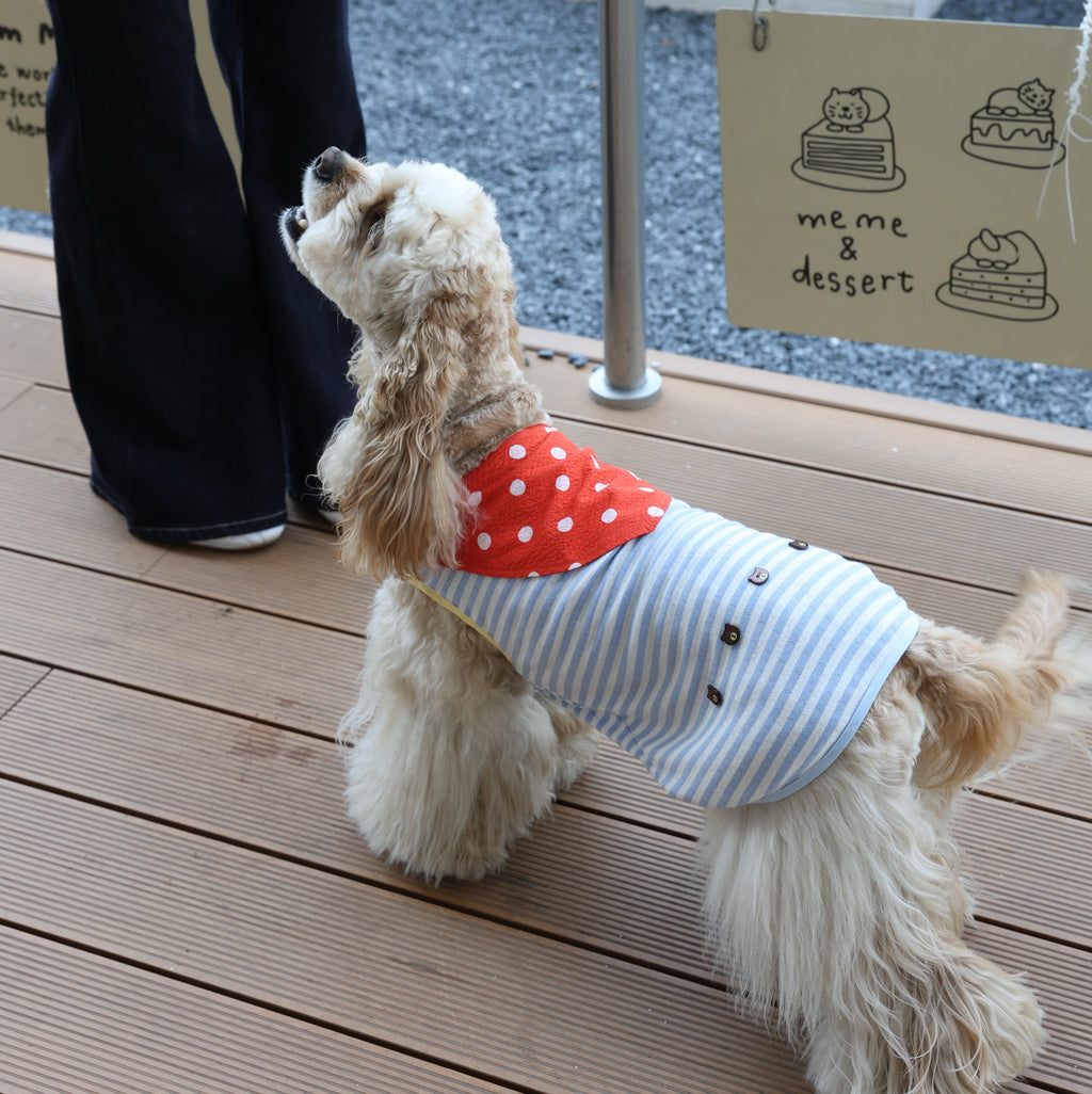 Little Bear Duty Sailor Stripe Cooling Pet Tank