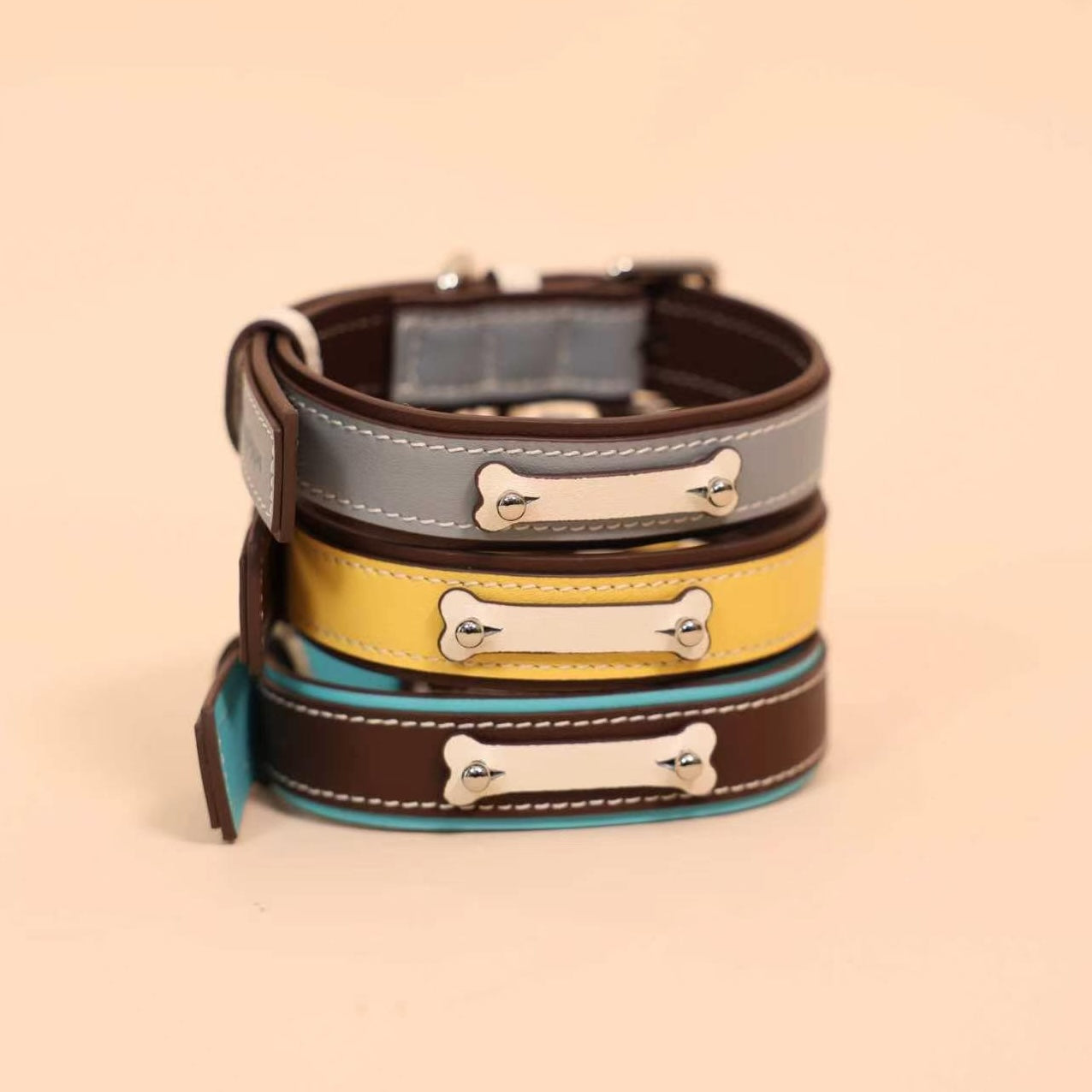 Palette Genuine Leather Custom Pet Collar